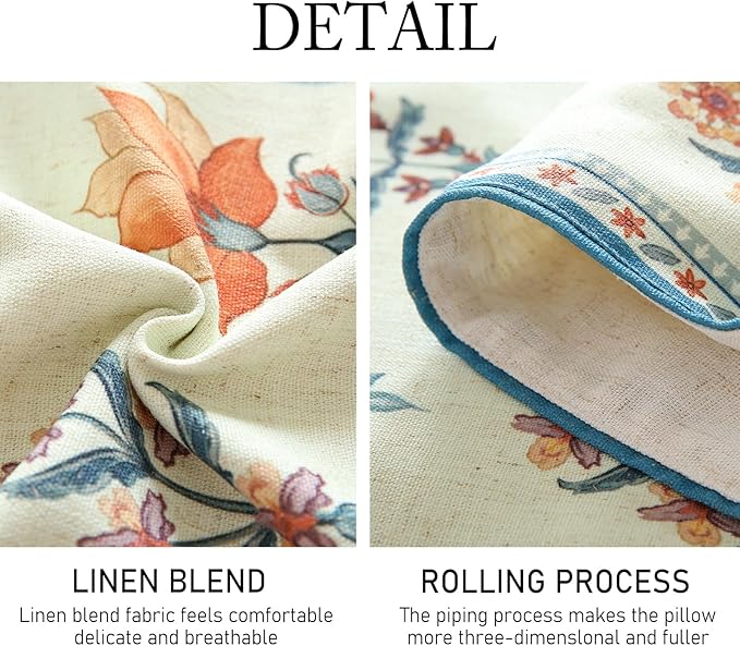 ISAENNE Designer Light Green Linen Table Runner 71 Inches Long,French Floral Patterns Elegant Table Runner for Dining Tables,Thanksgiving,Kitchen Tables,Christmas,12"*71"-Floralsea B
