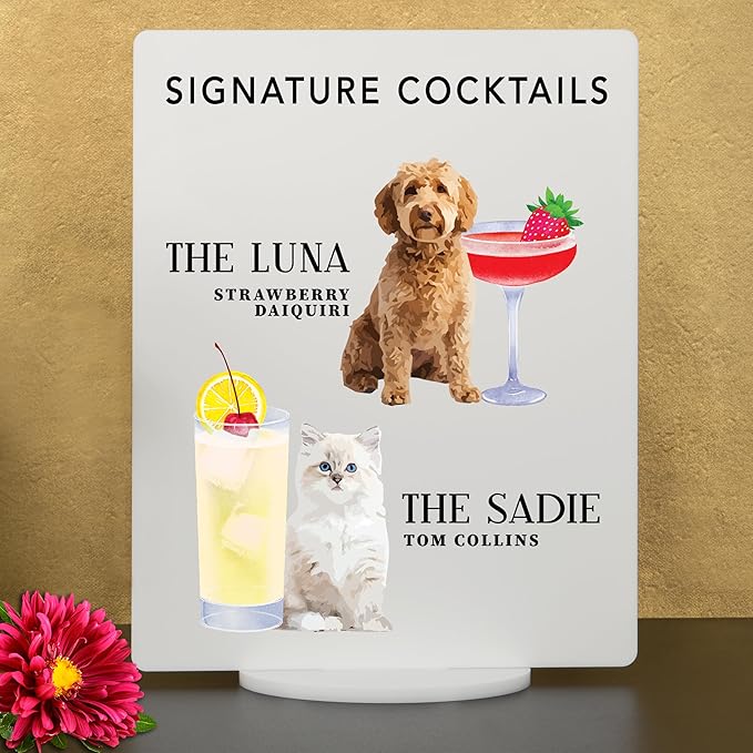 Pet Signature Drink Wedding Signs
