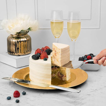 Hudson Essentials Hammered 18/10 Stainless Steel Cake Knife & Cake Server Set