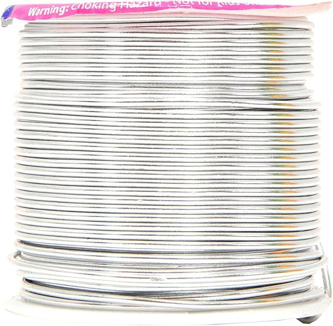 Mandala Crafts 16 Gauge Anodized Aluminum Craft Wire for Jewelry Making – 390 FT Colored Flexible Silver Black Gold Purple Red Kelly Green Wire - Bendable for Bonsai Armature Crafting Sculpting
