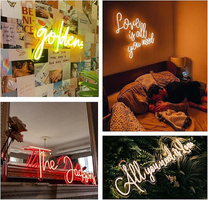 MOLCOVEX Custom Neon Signs – Personalized LED Neon Lights for Weddings, Customizable Neon Name Sign for Bedroom, Business Logos, Birthday Parties & Holiday Gifts