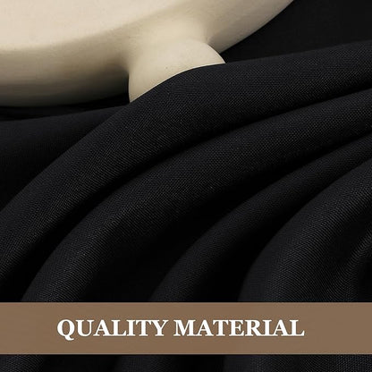 Fitable 6 Pack Black Square Tablecloths - 70 x 70 Inches - Stain Resistant and Reusable Table Clothes, Polyester Fabric Table Covers for Dining, Card Tables, Coffee Tables