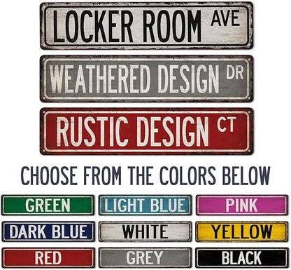 Personalized Street Signs Vintage Looking Street Sign - Made In USA - Rustic Signs For Bedroom Custom Sign Customizable Gifts For Men 104180014001