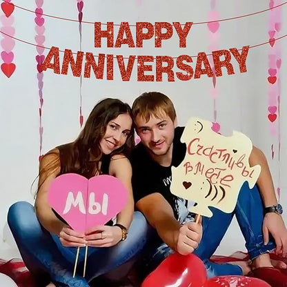 BEISHIDA 116 PCS A-Z Glitter Red DIY Letter Banner Kit Make Your Own Banner，Including 111 Letters and Numbers 3 Rope and 2 Threading Device,Customized for Birthday Graduation Wedding Party Decor