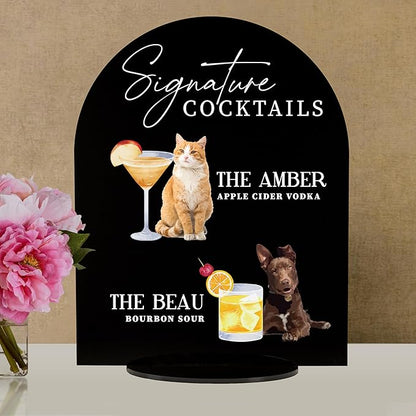 Pet Signature Drink Wedding Signs