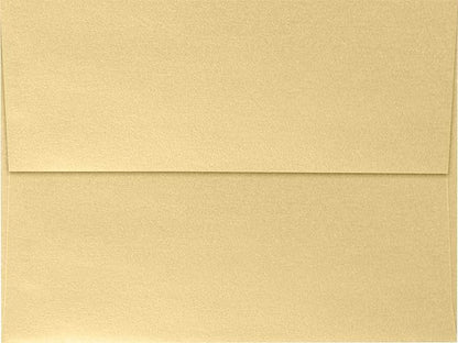 LUXPaper A7 Invitation Envelopes | Peel & Press | 5 1/4" x 7 1/4" | Blonde Metallic | 80lb. Text | 500 Qty