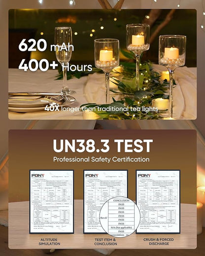 Homemory 24pcs Remote Timer LED Tea Lights Candles, 400+Hours Flickering Flameless Battery Operated Votive Candles for Tabletop Lighting, Centerpieces Decor, Holiday Decor
