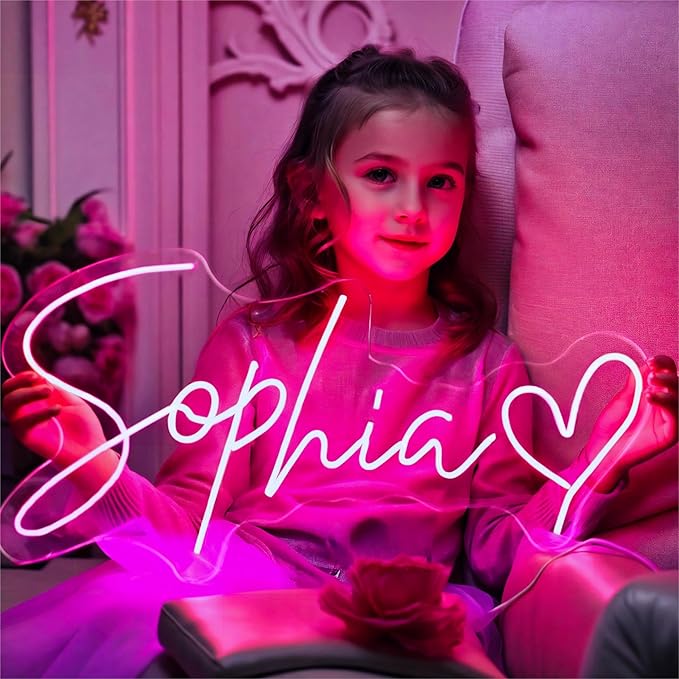 SELICOR Personalized Neon Signs Led Neon Signs Light for Bedroom Wedding Birthday Party Home Décor Custom Neon Sign Bar Store Logo Neon Sign (Optional 10" to 60")