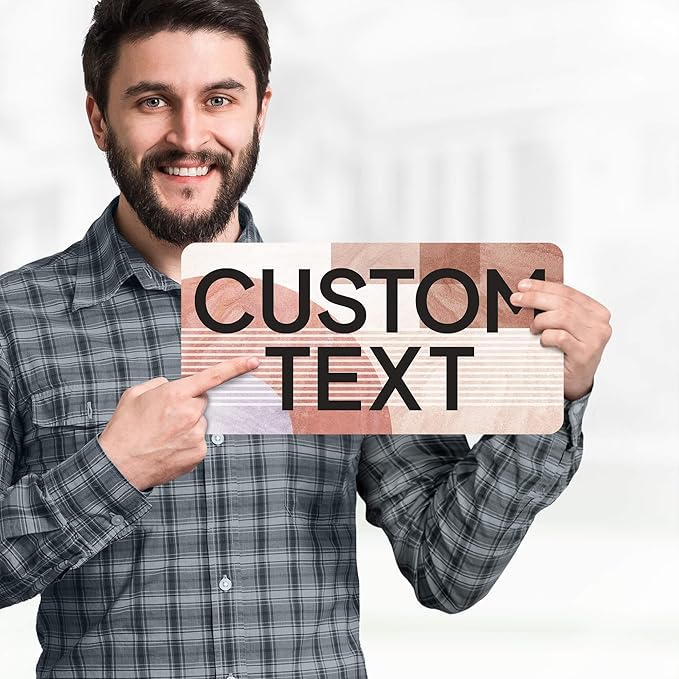 Custom Sign, Custom Street Sign, 11 Font Colors, 13 Font Styles, 4 Hole Options, 22 Sizes, 6x12 Inches, Rust Free DiBound, Fade Resistant, Made in USA by My Sign Center (Mid-Century Modern 1)
