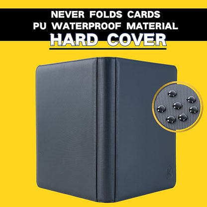 1600+ Pockets Trading Card Binder, 16-Pocket Card Ablum Compatible with MTG,Sports Cards & Other Standard Size Trading Card (BLACK)