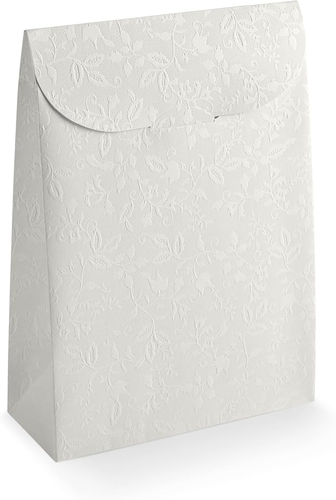 Boxes Craftory Pack of 20 Party Favor Boxes (6.69 x 2.75 x 9.25 inch) - Ideal for Wedding, Bridal Shower Gifts and Baby Shower - White Floral