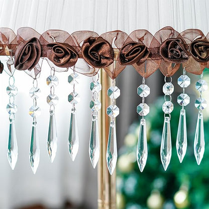 H&D 10pcs 63mm Chandelier Crystals Ornament - Clear Crystal Chandelier Prisms Icicle Drop Pendants