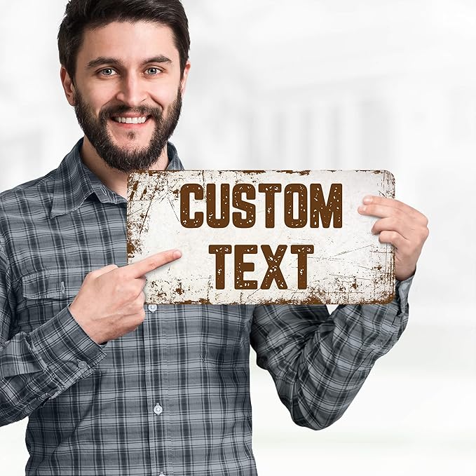 Custom Sign, Custom Street Sign, 11 Font Colors, 13 Font Styles, 4 Hole Options, 22 Sizes, 6x12 Inches, Rust Free DiBound, Fade Resistant, Made in USA by My Sign Center (Rustic)