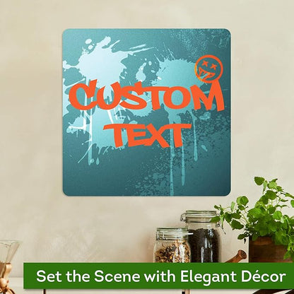 Custom Sign, Custom Street Sign, 11 Font Colors, 13 Font Styles, 4 Hole Options, 22 Sizes, 12x12 Inches, Rust Free DiBound, Fade Resistant, Made in USA by My Sign Center (Graffiti)