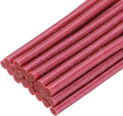 uxcell 20pcs Hot Glue Sticks for Glue Gun 7mm/0.28-inch x 4-inch Mini Hot Melt Adhesive Glue Stick Glitter Rose