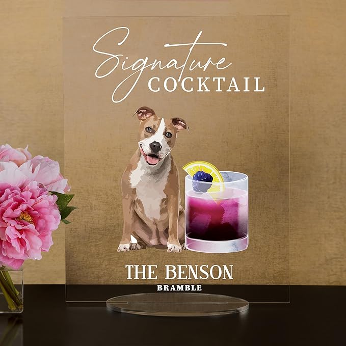 Pet Signature Drink Wedding Signs