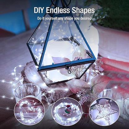 30 Pack Fairy Lights Battery Operated - 7ft 20 Led Twinkle Lights 3 Modes, Bulk Mini String Lights Waterproof for Mason Jars Vases DIY Party Wedding Decoration Christmas -Cool White