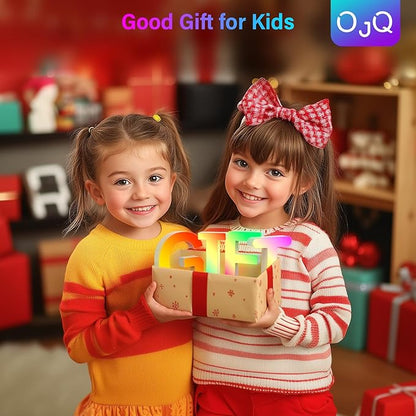 OJQ Light Up Letters LED Letter - Marquee Letters Room Decor Alphabet Letter Music Sync Color Change Colorful - Christmas Birthday Gifts for Girl - Teen Girls Gifts Party Home Wall Decor