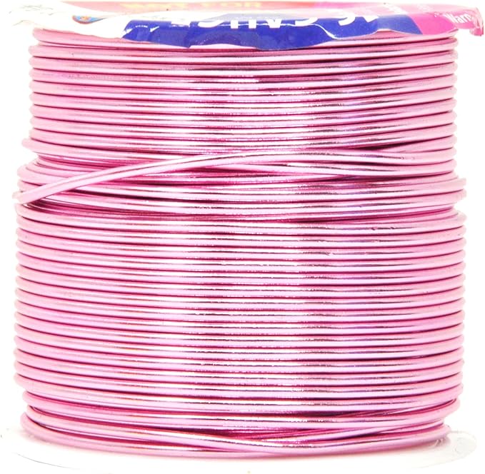 Mandala Crafts 16 Gauge Anodized Aluminum Craft Wire for Jewelry Making – 390 FT Colored Flexible Silver Copper Gold True Blue Purple Pink Wire - Bendable for Bonsai Armature Crafting Sculpting