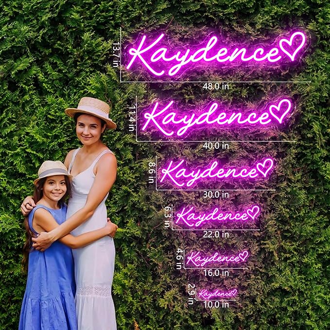 Custom Neon Signs, Large Custom Led Neon Name Sign for Room Decor, Personalized Large Led Name Light Sign - Neon Sign Customizable for Wedding Birthday Party Bar Shop, Custom Logo Neon Sign