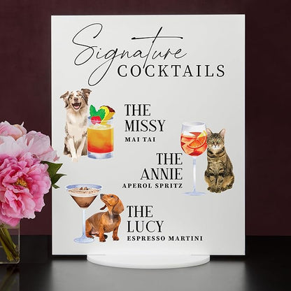 Pet Signature Drink Wedding Signs