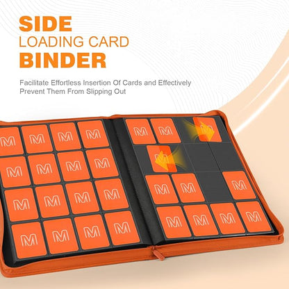Premium Card Binder 16 Pocket,Trading Card Binder Holds up to 1000+Cards Sturdy Card Collection Album, Card Holder Folders for MTG, TCG, Game Cards & Sports Cards