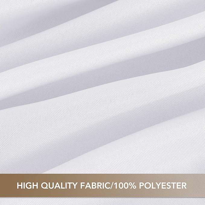 sancua Small Square Tablecloths 36x36 Inch - White Table Cloth for Square or Round Tables, Washable Polyester Fabric Table Cover for Nightstand End Bedside Tables