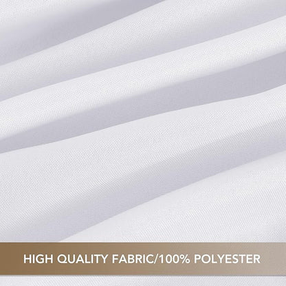sancua White Square Tablecloths 60x60 Inch - Fabric Table Cloth for Square or Round Tables, Washable Polyester Table Cover for Dinner, Holiday Party, Decorative Display Tables