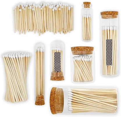 2" Choose Your Colors Safety Matches | Set of 300+ Bulk Artisan Matchsticks with Striker Stickers by Thankful Greetings | Select 3 Colors - 100+ of Each | Custom for Your Home Decor, Gifts, & Events