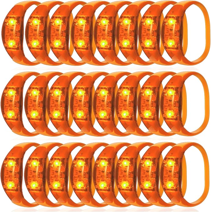 100 Pcs LED Bracelets Sound Activated with Flashing LED Strobe Music Control Light Up Bracelets for Rave, Game Prizes, Birthday Party Favor,Valentine's Day gift