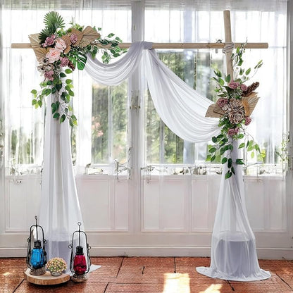MDS Halloween Chiffon Draping Fabric - 2 Panel, 30" Wide x 75ft Long - Sheer Spooky Arbor & Canopy Drapery for Haunted House Backdrops, Party Ceilings, DIY Costumes & Themed Events - Cool Gray