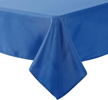 Cupuamon Square Tablecloth 70x70 inch Washable Polyester Fabric Table Cloth for Wedding Party Dining Banquet Decoration（70x70,Mediterranean Blue）