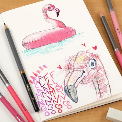New York Central Eternity Ninety Flat Book- 4x6" Sketch Watercolor Journal, Pack of 10- Red Soft Paperback- Watercolor Sketchbook w/Elastic Band,100 Total Sheets 100% Cotton, 90 lb Cold-Pressed