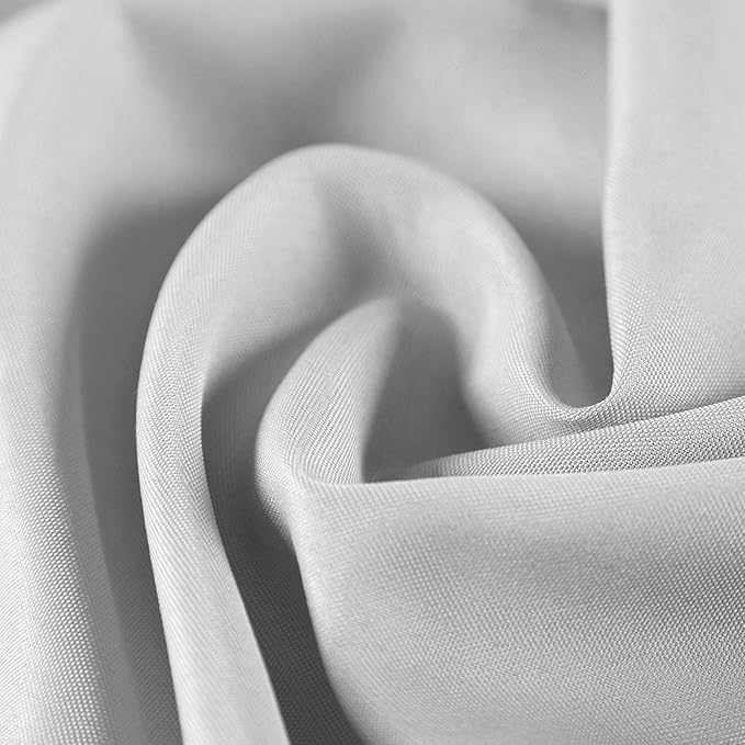 Cloth Napkins 20x20 inch Washable Polyester Dinner Napkins Soft Table Napkins for Wedding Party Dining Banquet(Silver,12PCS)