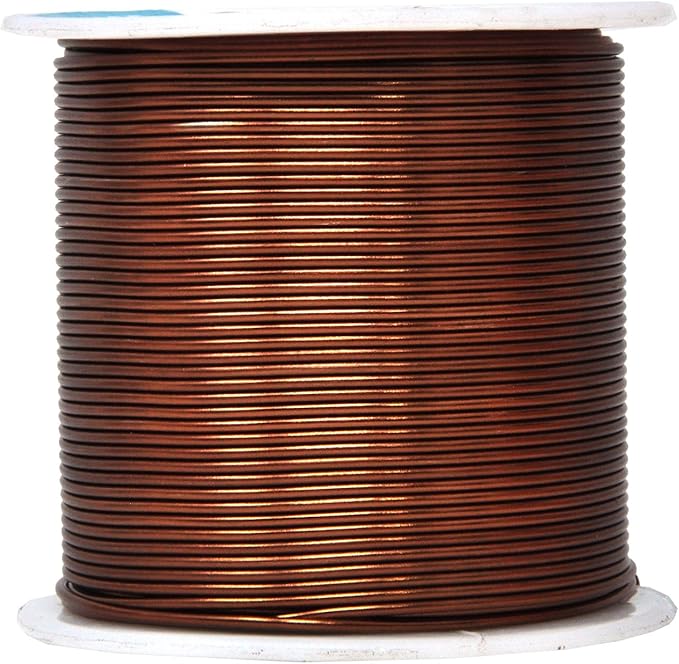 Mandala Crafts 18 Gauge Anodized Aluminum Craft Wire for Jewelry Making - 450 FT Colored Flexible Silver Copper Purple Pink Brown Ice Blue Wire - Bendable for Bonsai Armature Crafting Sculpting