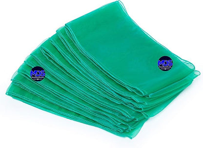MDS Pack of 75 PCS Organza Chair Sashes Wider Dining Chair Bows Ribbon Tie Back for Wedding Party Birthday Bridal Shower Reception Event Banquet Home Chair Cover Decoration - Green