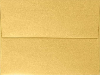 LUXPaper A7 Invitation Envelopes | Peel & Press | 5 1/4" x 7 1/4" | Gold Metallic | 80lb. Text | 500 Qty