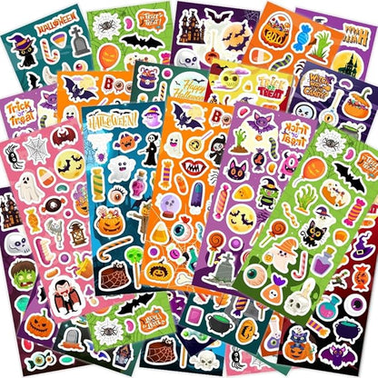 36 Sheets Halloween Stickers, Halloween Stickers for Kids Treat Bags Classroom Crafts Gifts Decorations, Halloween Party Favors, Trick or Treat Party Supplies