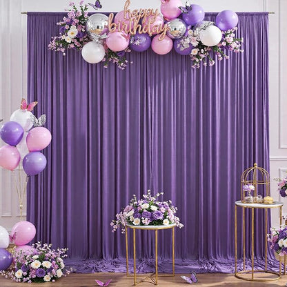 20ftx10ft Purple Backdrop Curtains for Party Background, Wrinkle Free Purple Photo Curtains Backdrop Drapes 4 Panels Back Drop Cloth for Wedding Birthday Photography Baby Shower Decor