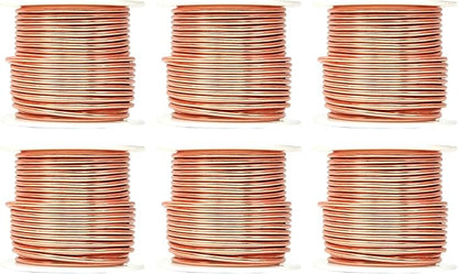 Mandala Crafts 12 Gauge Anodized Aluminum Craft Wire for Jewelry Making - 276 FT Colored Flexible Rose Gold Combo Wire - Bendable for Bonsai Armature Crafting Sculpting