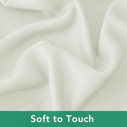 Biscaynebay Textured Fabric Square Tablecloths 60x60 Inches, Ivory Water Resistant Table Cloth Small Card Folding Table Covers Linen for Dining, Kitchen, Wedding and Parties etc. Machine Washable