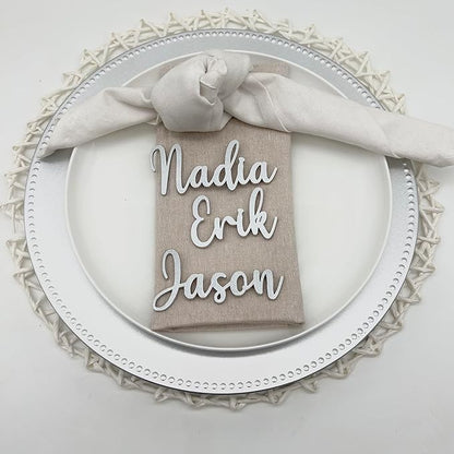 Wedding Name Tags, Personalized Place Cards Table Decoration For Birthdays, Bachelorette,Parties, and Events, Escort Name tags