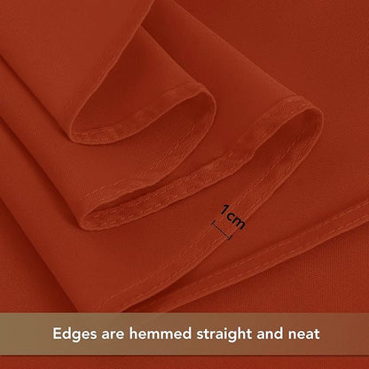 sancua Thanksgiving Square Tablecloths 54x54 Inch Rust, 2 Pack Fabric Fall Table Cloth for Square or Round Tables, Burnt Orange Washable Polyester Table Cover for Dinner, Holiday Party, Display Tables