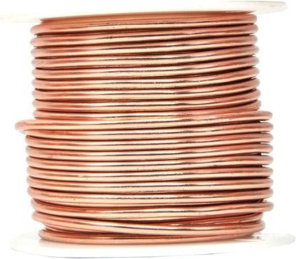 Mandala Crafts 12 Gauge Anodized Aluminum Craft Wire for Jewelry Making - 276 FT Colored Flexible Silver Copper True Blue Black Red Kelly Green Wire - Bendable for Bonsai Armature Crafting Sculpting