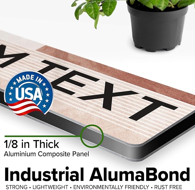 Custom Sign, Custom Street Sign, 11 Font Colors, 13 Font Styles, 4 Hole Options, 22 Sizes, 3x12 Inches, Rust Free DiBound, Fade Resistant, Made in USA by My Sign Center (Mid-Century Modern 1)