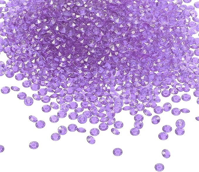 PATIKIL 4000 Pcs Wedding Table Scatter Confetti Crystals 6mm Acrylic Diamonds Vase Fillers Gems for Table Centerpiece Decorations Party Vase Beads, Light Purple