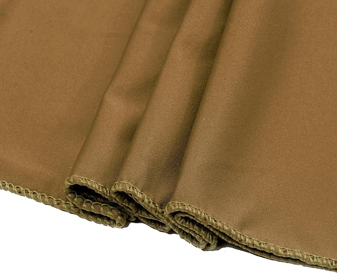 MDS Pack of 75 Spandex Chair Sashes Bows Elastic Stretch Dining Chair Bands Ties Without Slider Buckle Universal fits for Wedding Baby Shower Birthday Party Banquet Event Decoration - Mocha