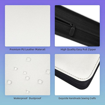 4 Pockets Premium Card Binder 160 Cards Trading Card Binders No Ring Card Storage Display Album(4 Pocket 160 Card Slot,White)
