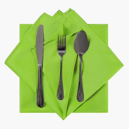 Cloth Napkins 17x17 inch Washable Polyester Dinner Napkins Soft Table Napkins for Wedding Party Dining Banquet(Apple Green,100PCS)
