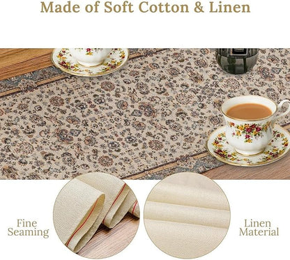 Farmhouse Vintage Flower Table Runner Morris Floral Farmhouse Rustic Coffee Kitchen Home Dining Party Table Decor 13x108in